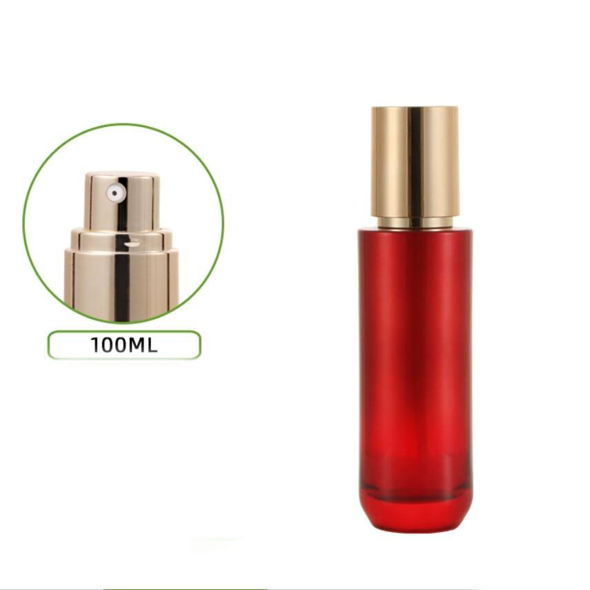 Essence Serum Toner - 100ml110ml garrafa de vidro vermelho essência