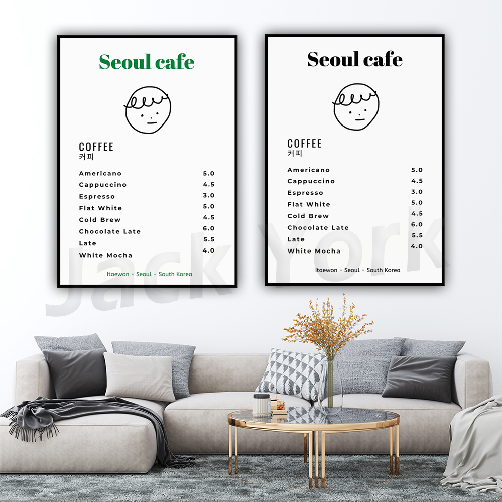 Seul café impressão arte da pa - Korean Arts And Lifestyle avaliação e preço